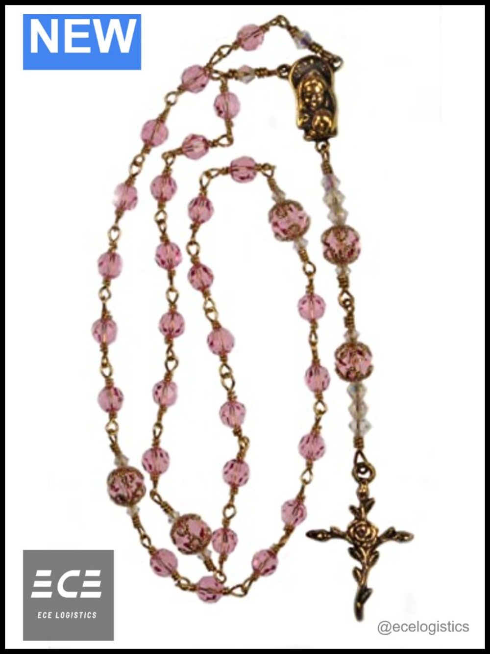 Handmade Unbreakable Anglican Rosary Czech Crystal Wire Wrapped Tarnish